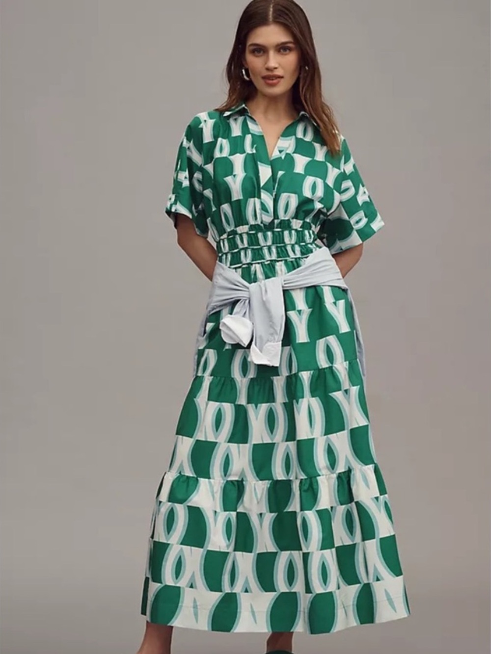 Anthropologie Somerset Green
Patterned Maxi Dress 3X